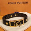 Louis Vuitton leather bracelet with monogram inside