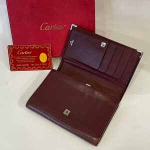 Cartier Leather Wallet Burgundy