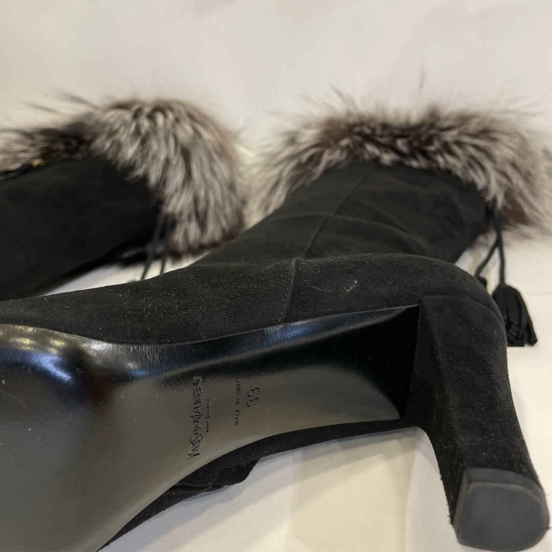 Yves saint laurent deals fur boots