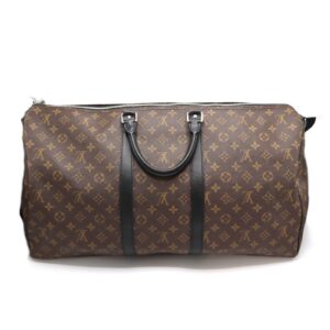 Framsida av Louis Vuitton Damier Ebene Keepall 55